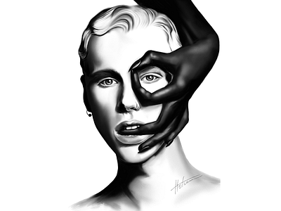 Black and White Digital Portrait