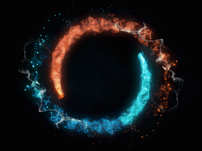 Particular Logo after effects animation cinematic epic fire ice intro logo opener particular reveal