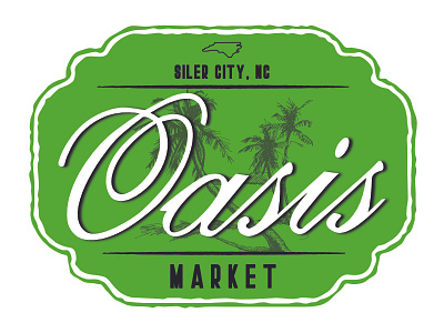 Oasis badge logo oasis palm trees redesign state
