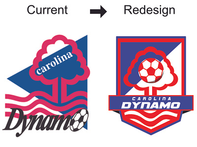 Dynamo badge carolina dynamo logo redesign soccer sports