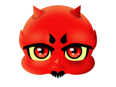 Devilish affinity affinity designer chibi emote illustration logo