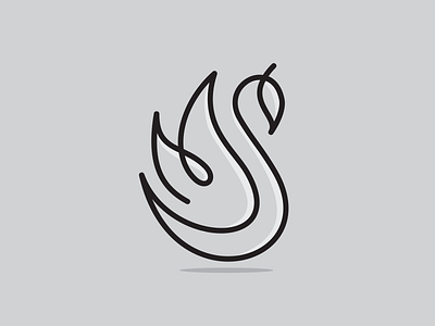 Swan branding design dribbble icon illustration logo swan vector