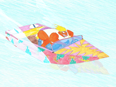 Cruisy animation animation 2d boat colour design handdrawn illustration