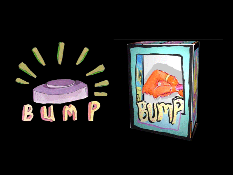 Bump 3ddesign acrylic after affects animation box design handdrawn