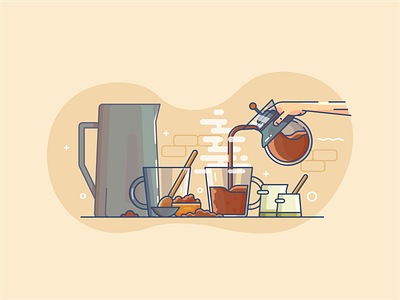 Coffe fresh design flat flat design icon illustration illustrator minimal ui vector