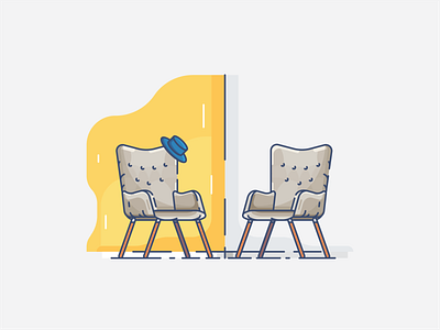 the chair design flat flat design icon illustration illustrator minimal ui ux vector