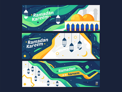 Ramadan kareem banner design branding design flat flat design icon illustration illustrator minimal ui ux vector