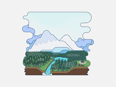 the forest design flat forest illustration ui vector