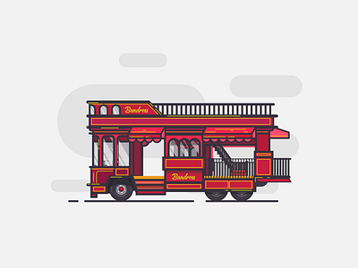 Mini bus design flat design illustration vector