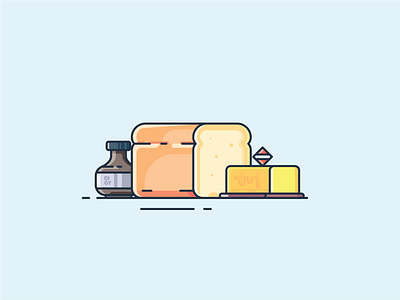 Bread branding design flat flat design icon illustration illustrator ui vector