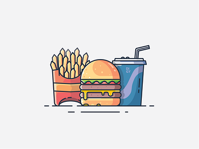 Fast food branding design flat flat design icon illustration illustrator ui ux vector