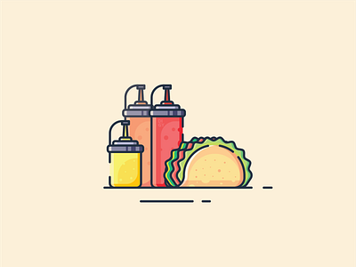 Tacos design flat flat design icon illustration illustrator ui vector