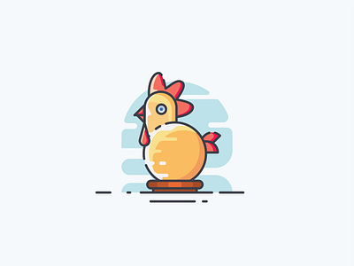 Chicken animation design flat flat design icon illustration illustrator minimal ui vector