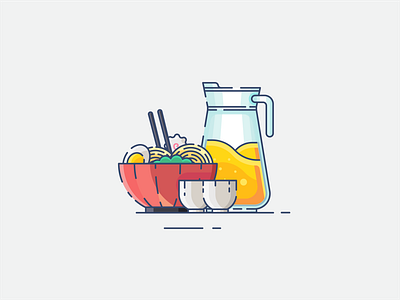 Japanese food design flat flat design icon illustration illustrator minimal ui vector