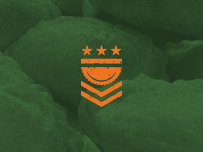 Empanada Brigada empanada badge foodtruck logo military brigade