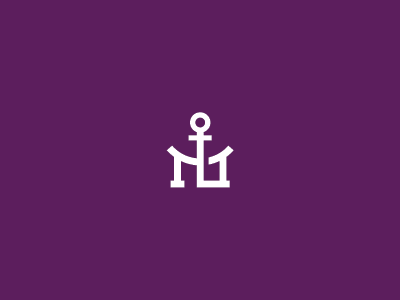 LM anchor coach lettermark female logo icon fitness