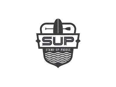 SUP badge logo paddle sup