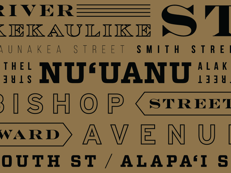 King Street Crossing streets hawaii typography