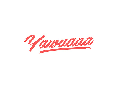 Yawaaaa typography