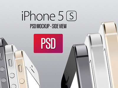 Iphone 5S Side View PSD free freebie ios7 iphone iphone 5s mockup psd side sideview