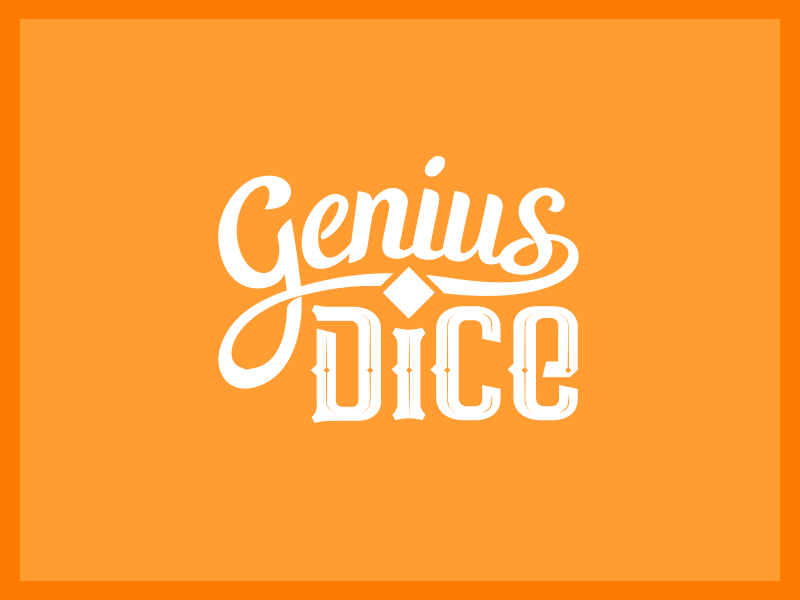 Genius Dice Logo Animation app dice game genius gif ios ipad iphone motion orange play roll
