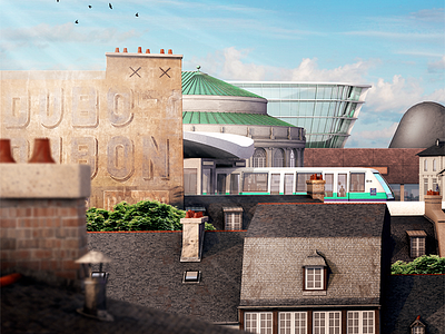 Welcome to Rennes! 3d bretagne brittany c4d france gweno illustration rennes roofs