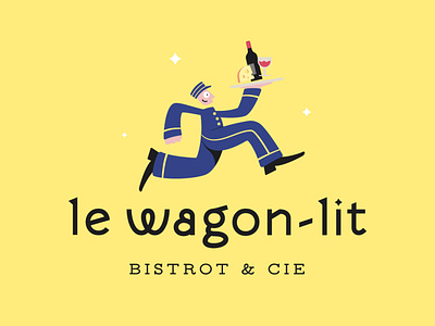 Le Wagon-lit // logotype branding identity illustration logotype wagon
