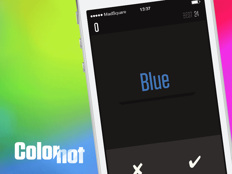 ColorNot iOS App Animated Artwork animation app colorful colornot colors game gif iphone motion