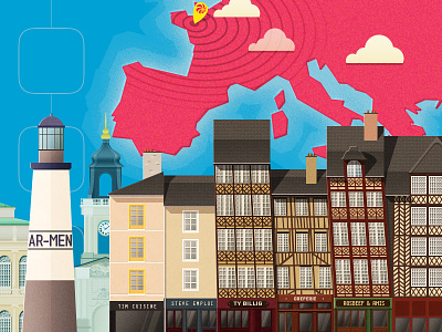 Made in Brittany brittany city house illustration map metro opera rennes transport underground