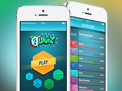 Quiiiz iOS Game Artwork 3d blue color ios iphone logo madsquare question quiiiz rennes