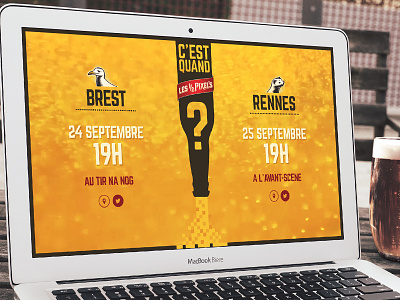 Les Demi-Pixels "When is it?" Website afterwork beer brest brittany france illustration pixels rendez vous rennes