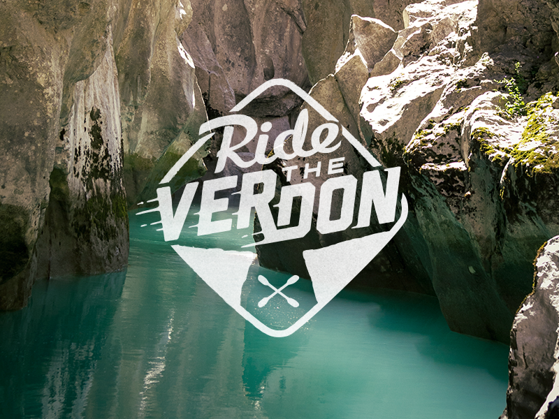 Ride The Verdon Logotype ride surf verdon france lettering kayak speed adventure type