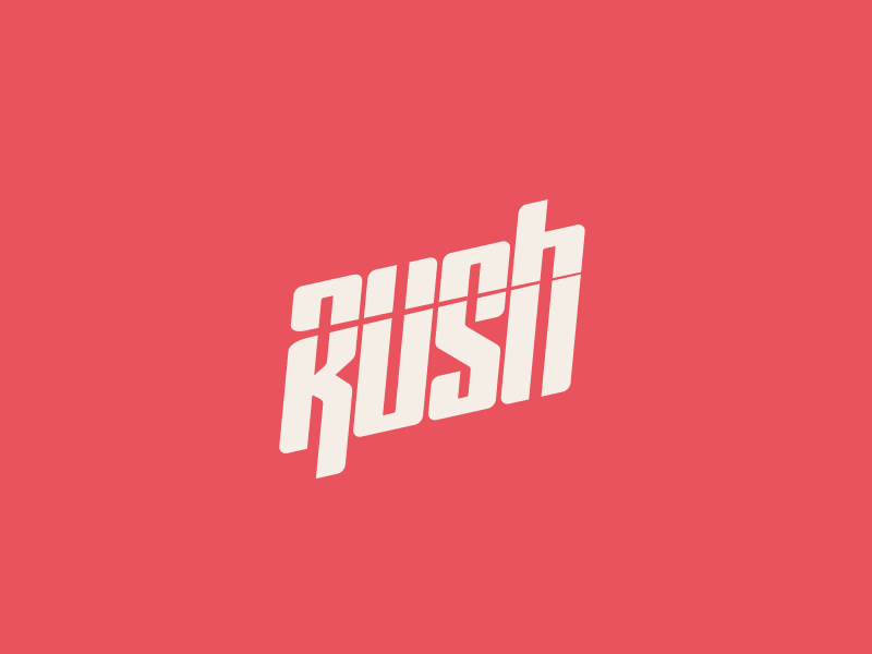 Rush Logotype Animation animation brush calligraphy dynamic lettering logo logotype motion red rush type typography
