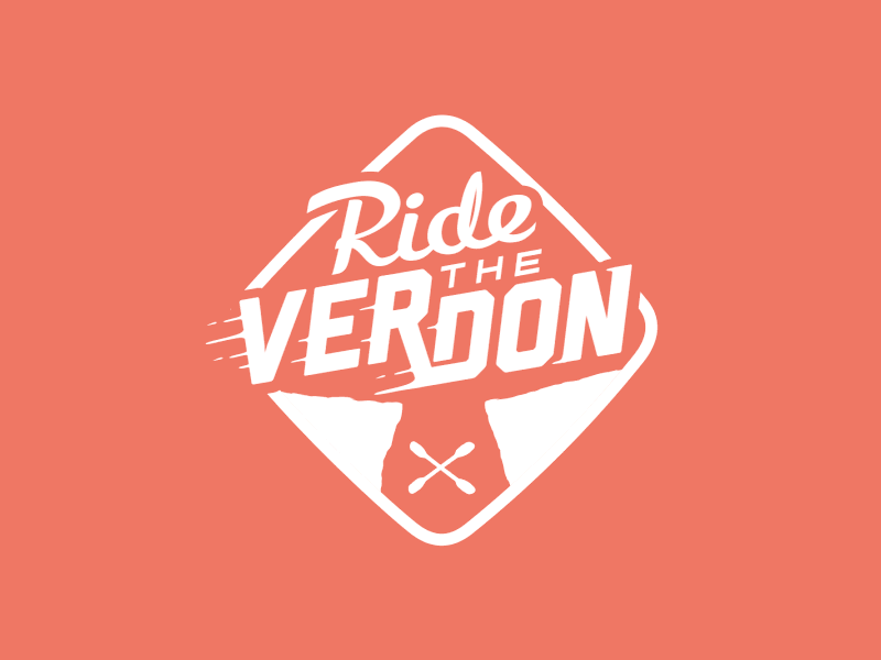 Ride The Verdon Logotype Animation animation gif lettering motion ride salmon sports type water