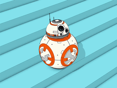 BB8 Stairs Animation