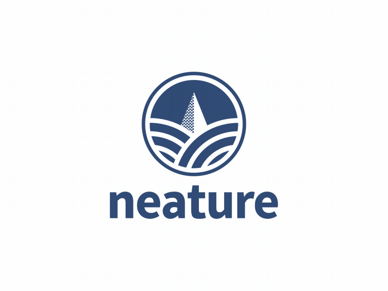 Neature new logotype animation blue branding brittany france gif monochrome neature rennes village