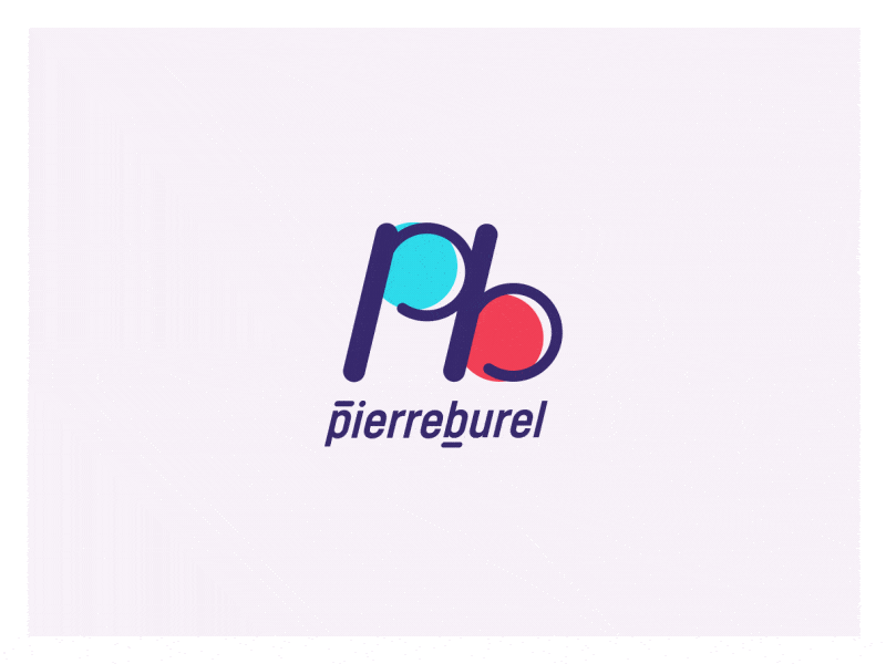 Pierre Burel personal branding animation blue branding gif red