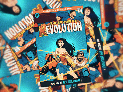 Super-Heros (R)evolution Main Titles & Cover comics comics book cover dc hellboy logan marvel revolution superheroes superman vintage wonder woman