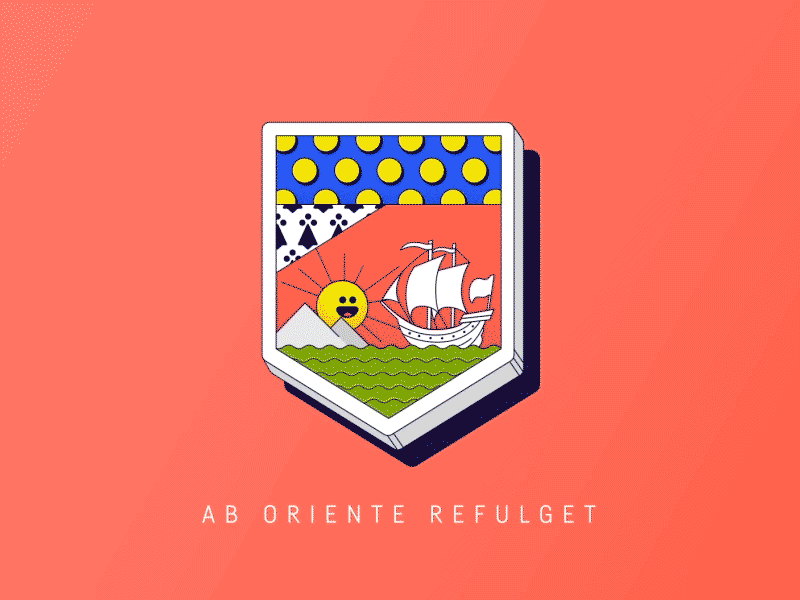 Moving to Lorient #2 animation blue bretagne coat of arms gif green motion motion graphics moving red
