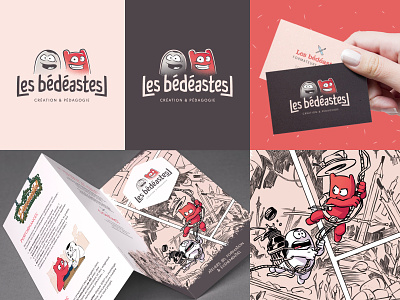 Les bédeastes // Branding board bedeastes branding cards cartoon france illustration logotype