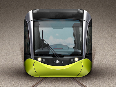 Tramway of Brest iOS Icon brest bretagne brittany france green gwenole icon ios ipad iphone tram tramway transport
