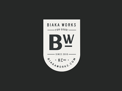 Biaka Works Badge badge banner crest designer logo kansas city shield