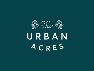 The Urban Acres branding floral flower logo peonies peony punch needle urban acres