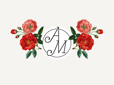 AM Floral Monogram