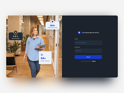 Login Page UI Design clean ui education login education ui lms login login page login web app