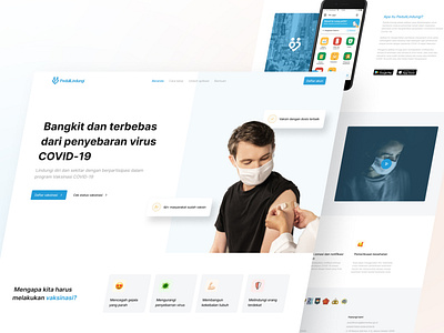 PeduliLindungi - Website Redesign clean clean design landing page pedulilindungi redesign website