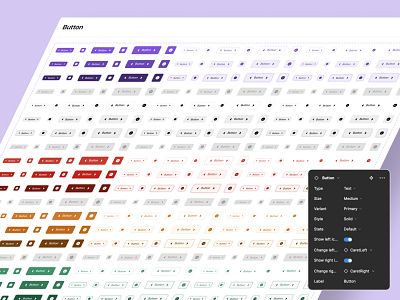 Design System: Button Component auto layout button button component button variant design system