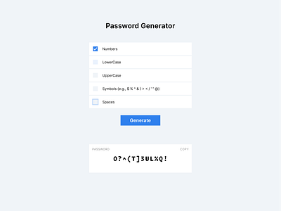 Password Generator - Web App