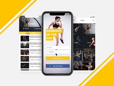 Fitness App branding ui design web design
