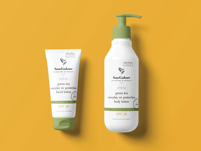 SunGalore Branding & Identity - Packaging 6 branding cosmetic design identity logo luxury brand organic packaging skincare vegan